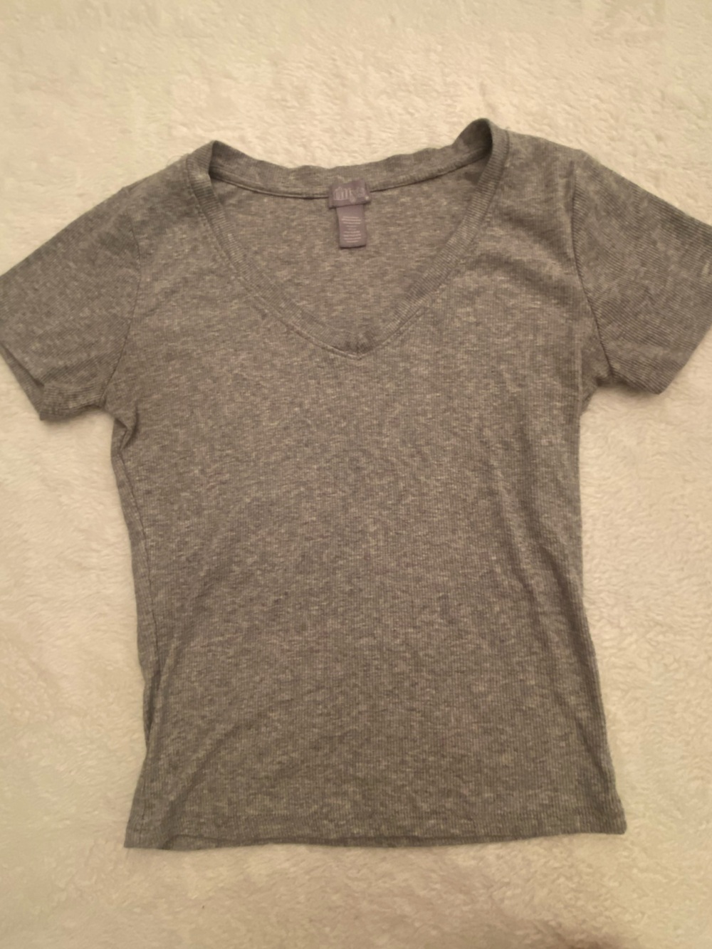 Tilly's Heather Gray Ribbed Tee
